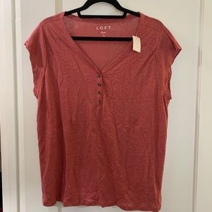 Loft Henley Linen Tee